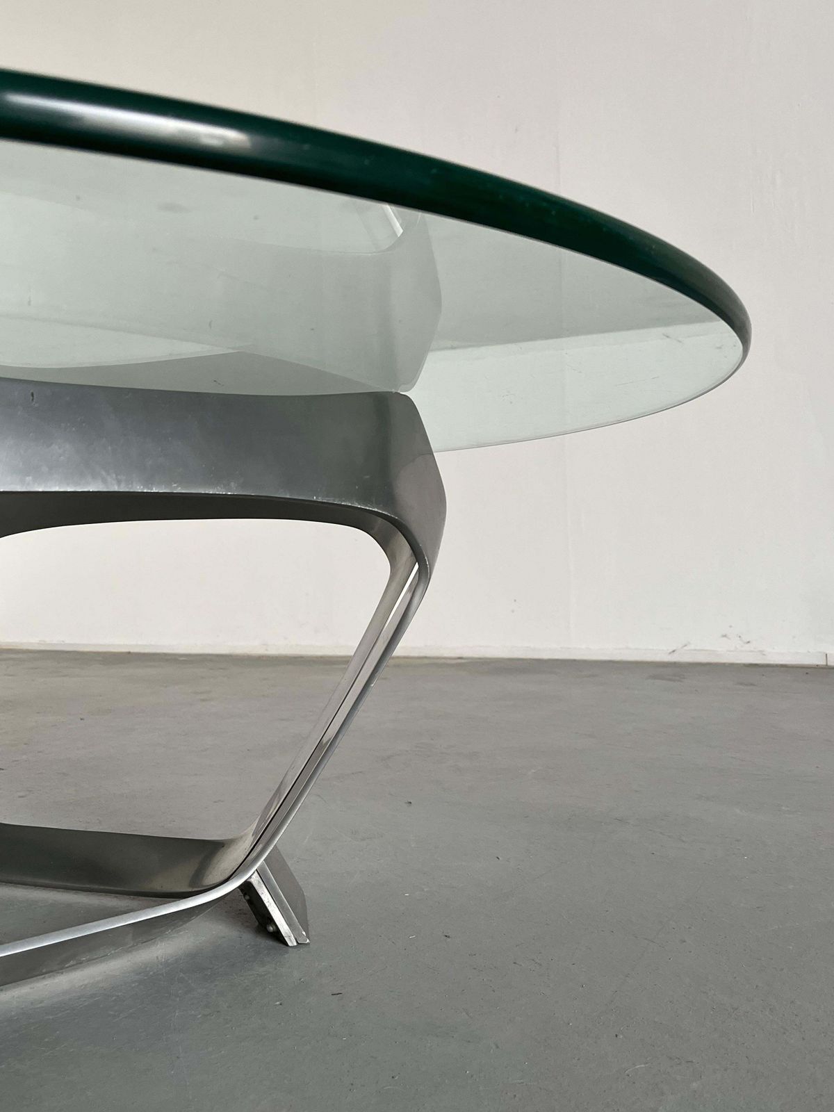 Modernist Aluminium Glass Vintage Coffee Table By Knut Hesterberg, 1970s Germany photo 2773.0