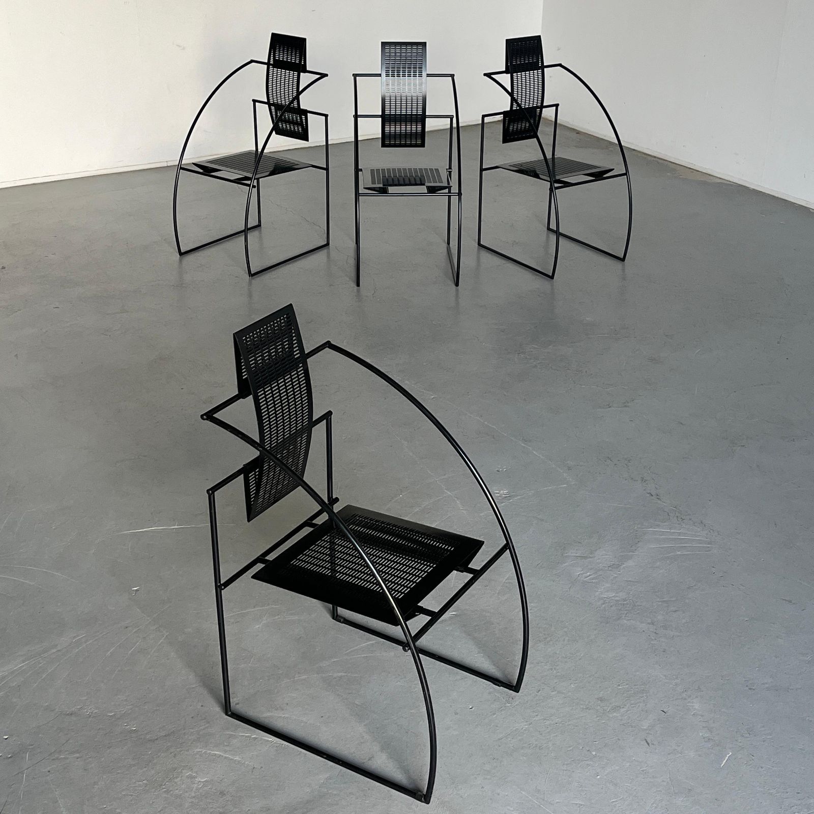 Postmodern Black 'Quinta' Armchair By Mario Botta For Alias, 1980s Italy photo for sale