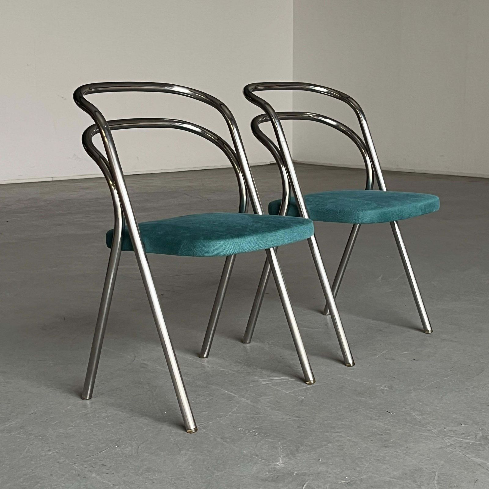 Pair Of Vintage Mid Century 'Santina' Dining Chairs By Carlo Santi For Zanotta photo furniture