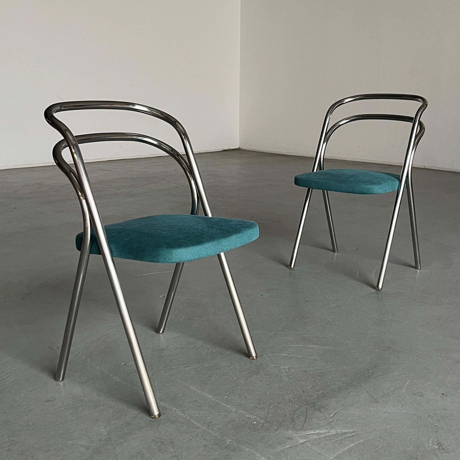 Pair Of Vintage Mid Century 'Santina' Dining Chairs By Carlo Santi For Zanotta photo for sale