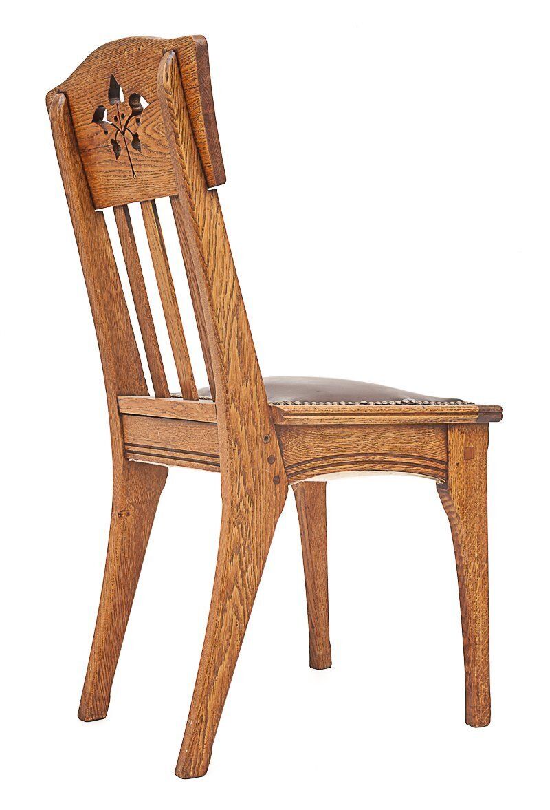 photo for sale Set Of 6 Art Nouveau Chairs By Léon Jallot