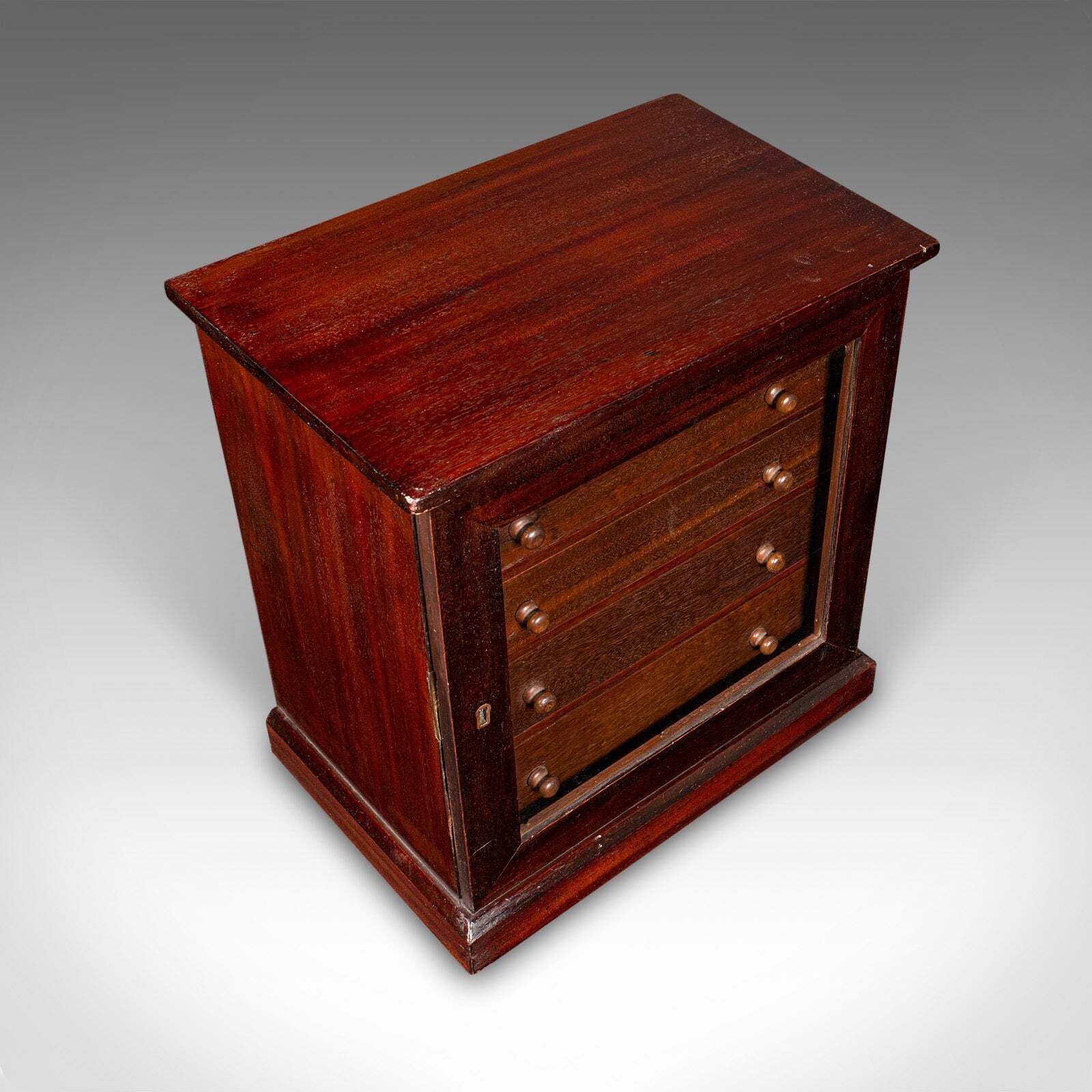 Antique 5 Drawer Specimen Collector Cabinet, English, Display Storage, Victorian photo vintage