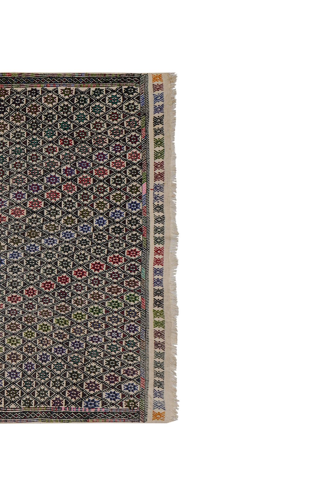 1960s Turkish Wool Jajim Kilim Rug 4'8'' X 6'9'' photo furniture