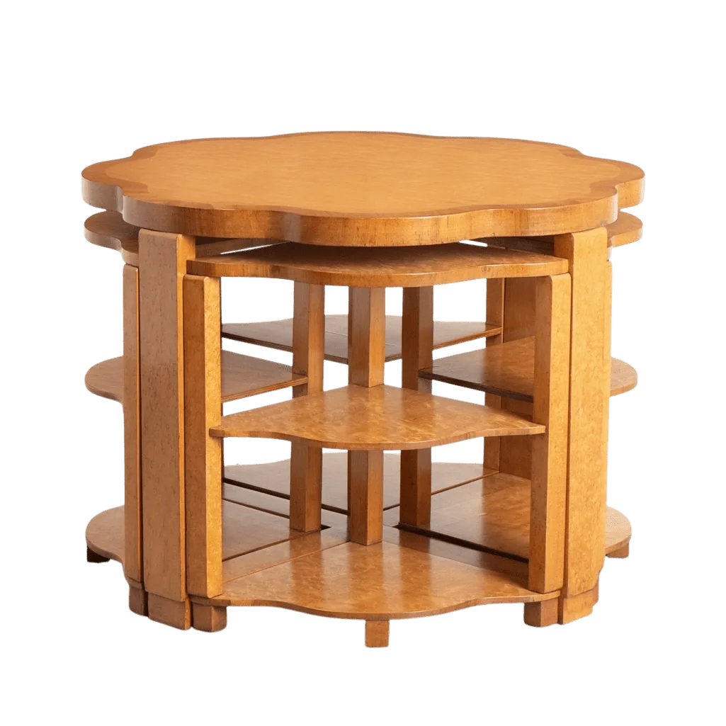Art Deco Cloud Shaped Quintetto Nest Of Tables By Harry And Lou Epstein