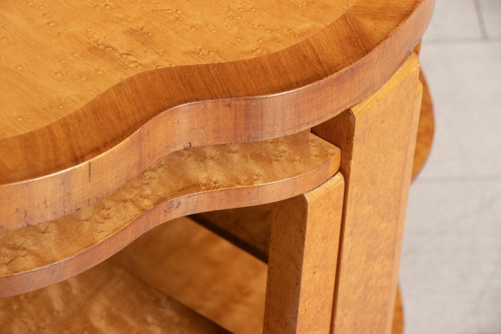 Art Deco Cloud Shaped Quintetto Nest Of Tables By Harry And Lou Epstein photo for sale