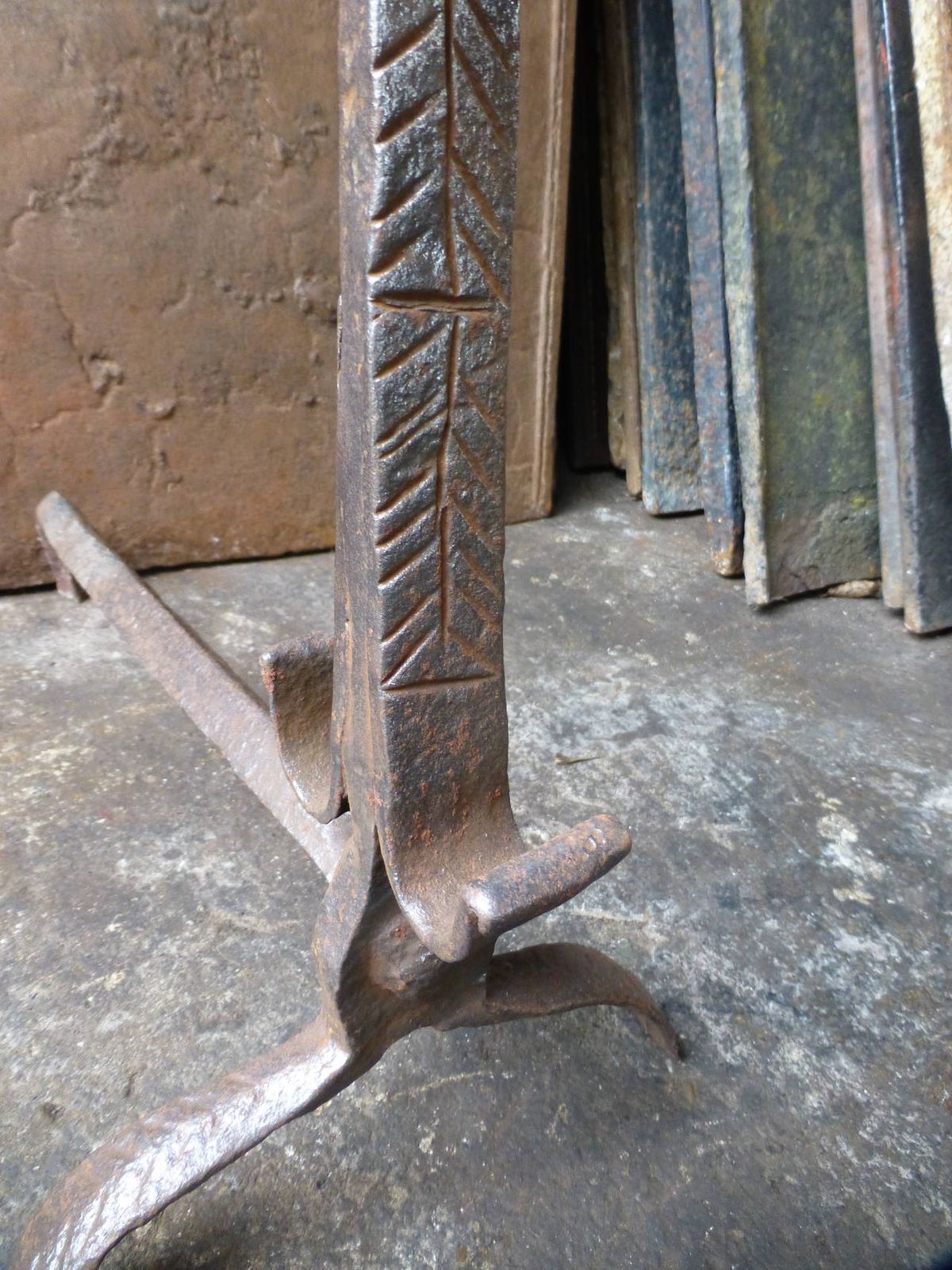 17th Century Louis XIII Andirons, Firedogs photo Home Fixtures