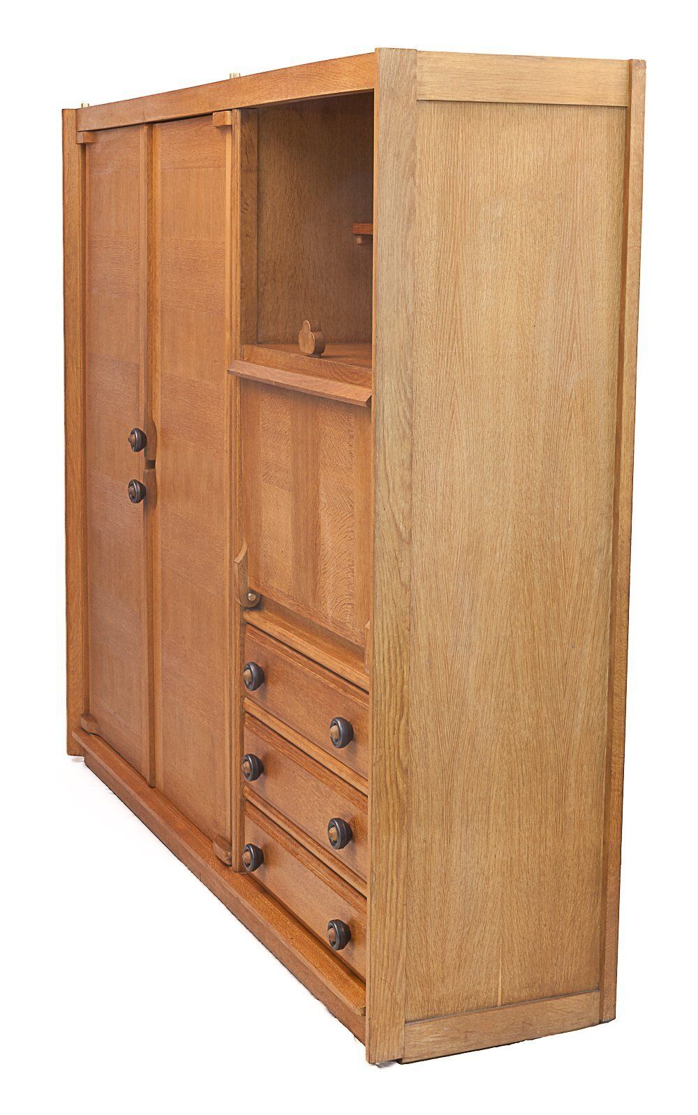 photo vintage Pair Of Guillerme And Chambron Wardrobes