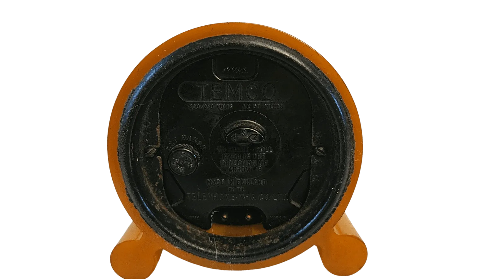 Art Deco Amber Phenolic Bakelite Clock photo 650.0