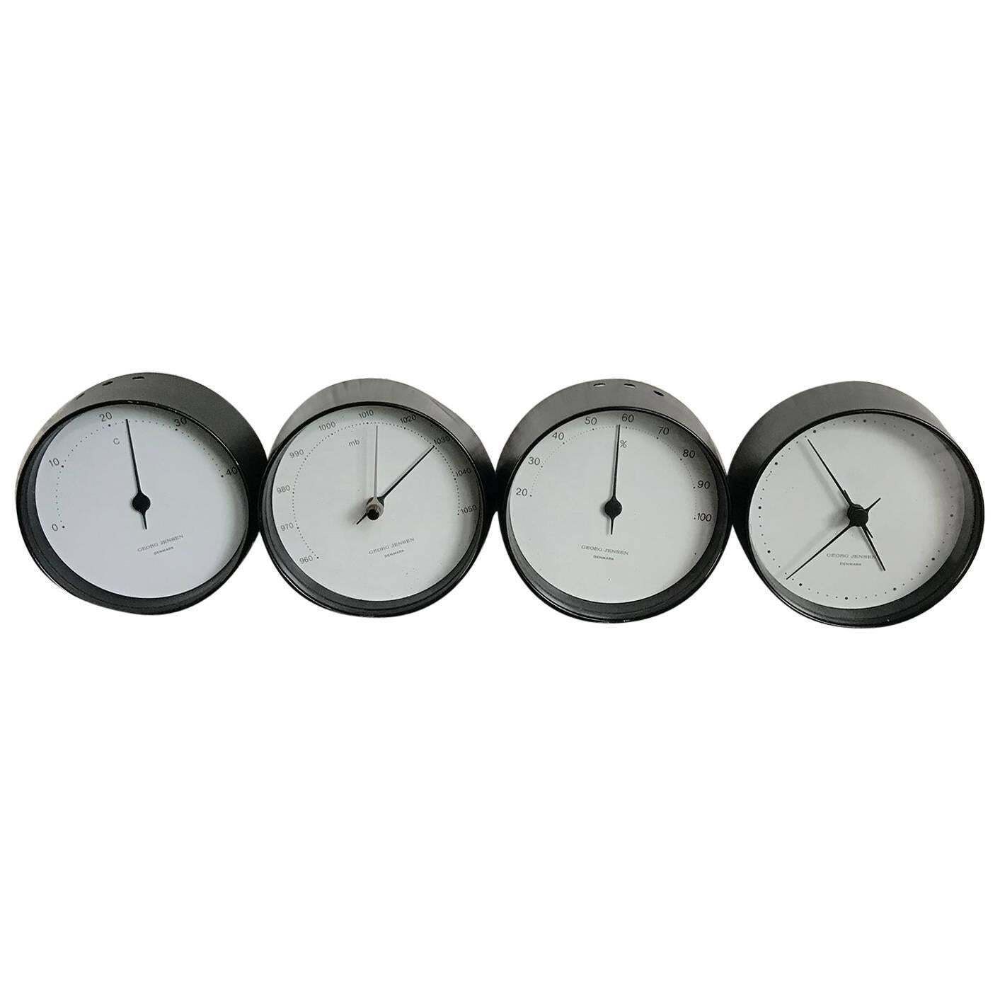 1970, Henning Koppel, Original Early Clock And Weather Station For Georg Jensen