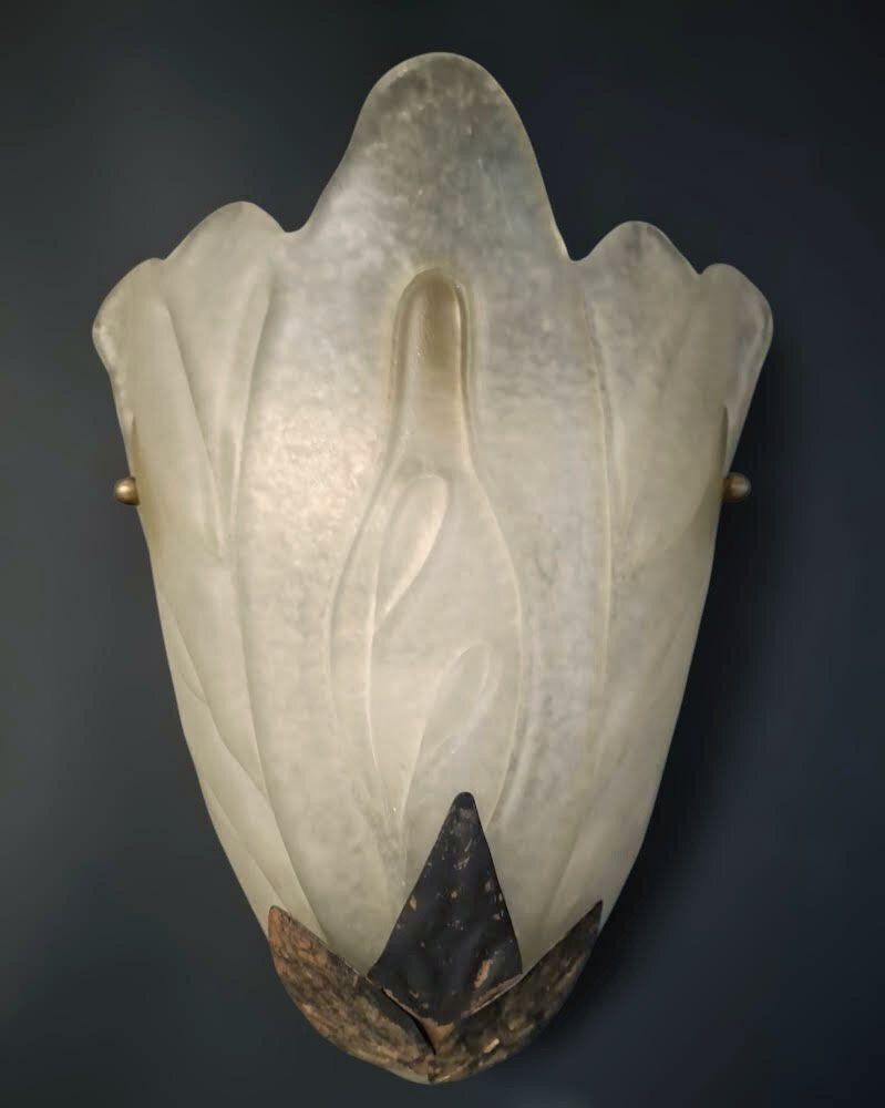 Pair Of Deco Leaf Sconces photo furniture