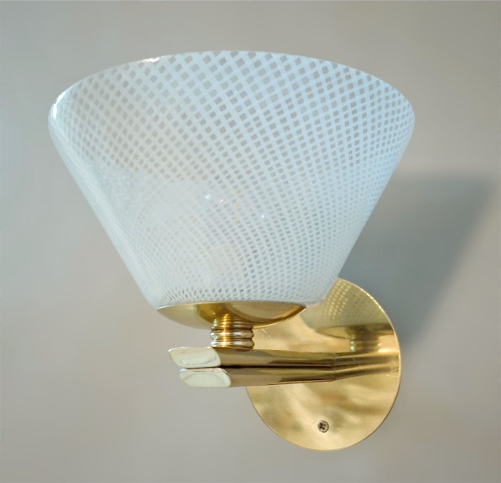 Pair Of Reticello Cup Sconces By Barovier & Toso, 2 Pairs Available photo for sale