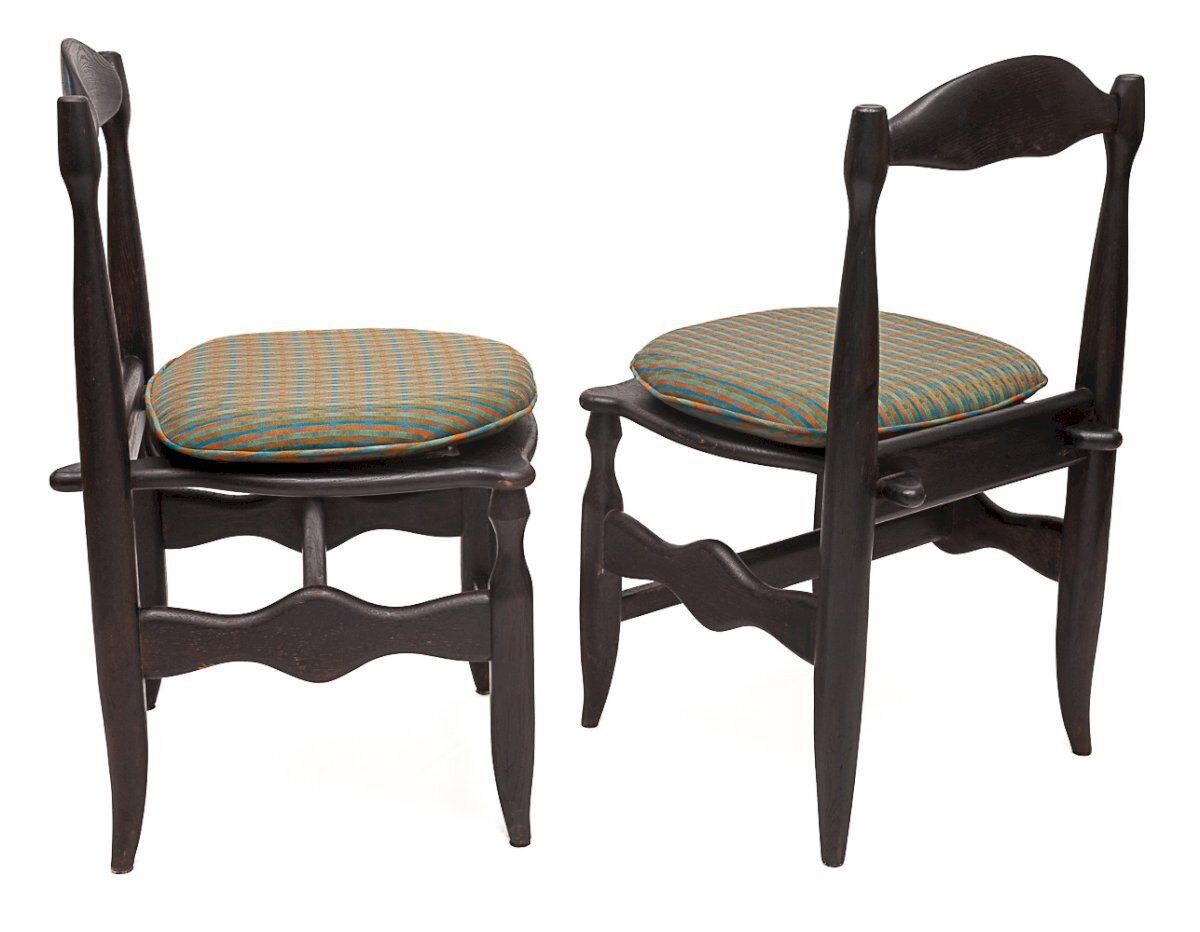 Set Of 4 Chairs By Guillerme And Chambron photo for sale