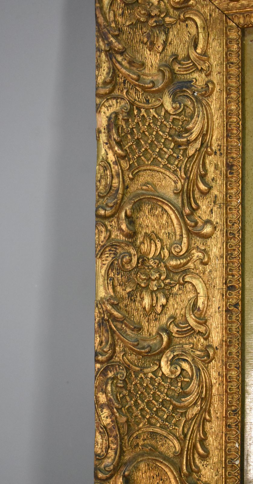 Large Giltwood Picture Frame With Intricate Decoration Louis XV Style photo vintage