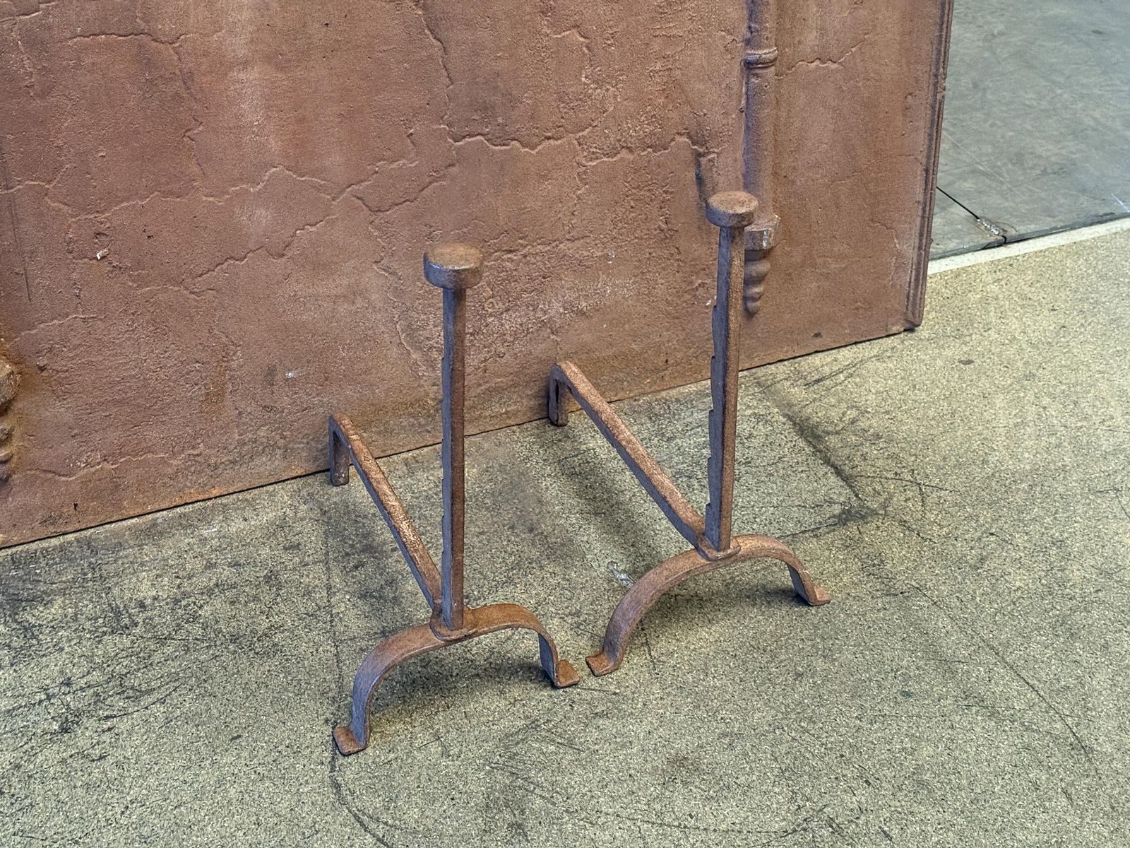 photo furniture French Napoleon III Andirons Or Firedogs, 19th Century