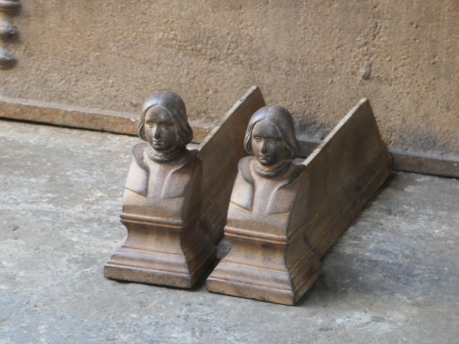 French Napoleon III Andirons Or Firedogs, 19th Century photo Home Fixtures