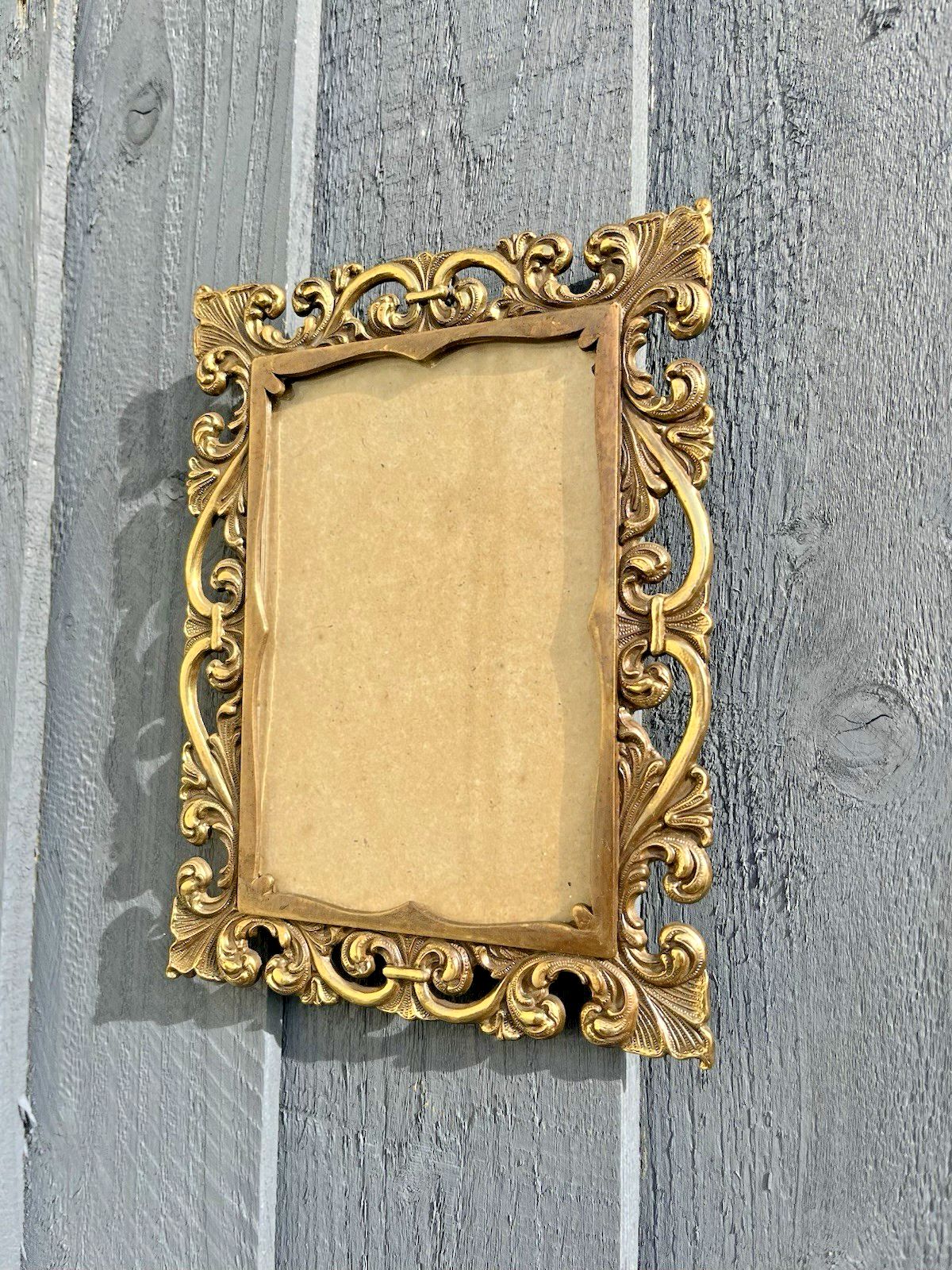 1 Antique Italian Ornate Gilt Metal Rococo Wall Photo Picture Frame Acanthus photo 60.0