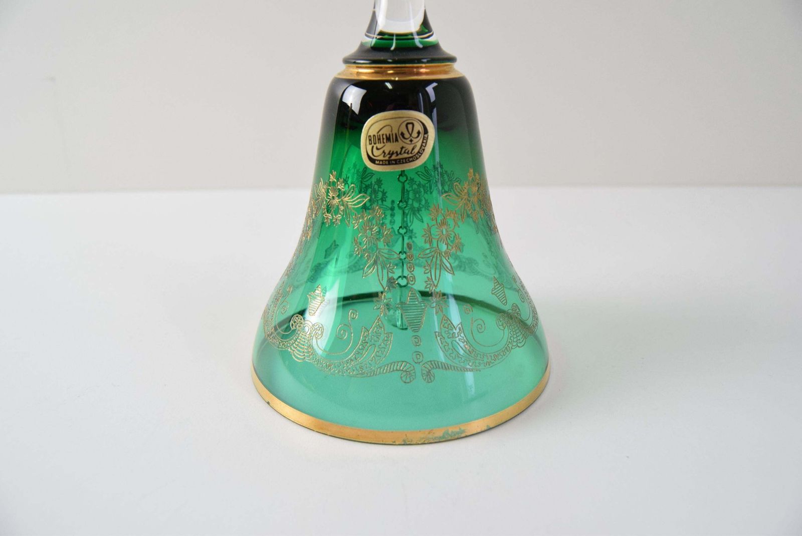 Glass Bell Bohemia Crystal 1960s photo Home Decor