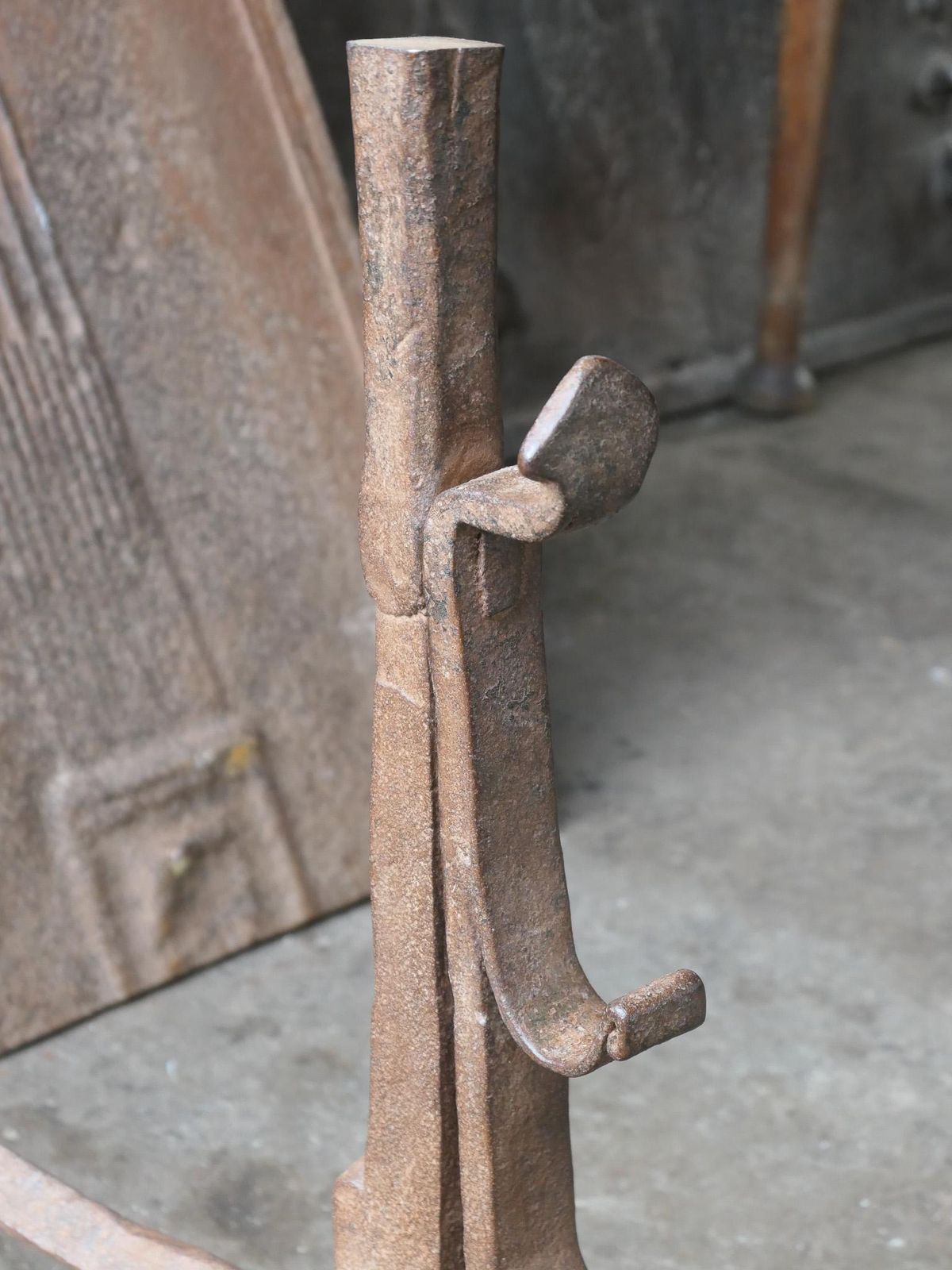 photo for sale Antique French Gothic Andirons, 17th Century