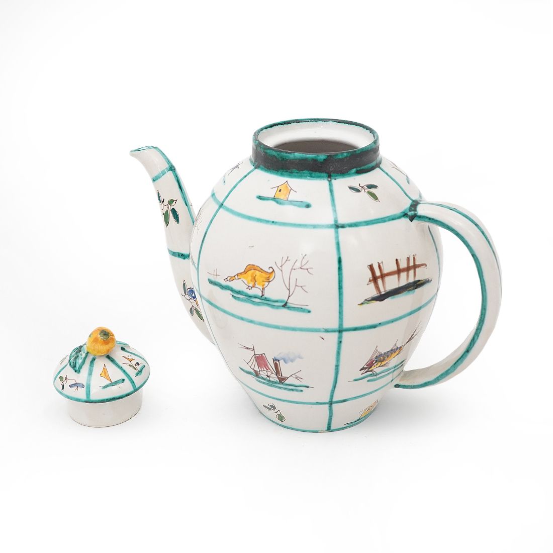 Ceramic Tea Set By Casa Dell'arte Of Albisola For Saks Fifth Avenue Ny, 1930s photo 785.0