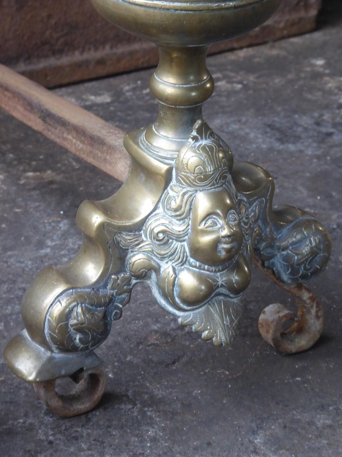 French Art Nouveau Iron Andirons photo vinterior
