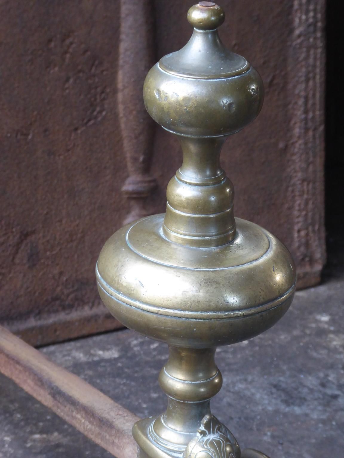 French Art Nouveau Iron Andirons photo buy