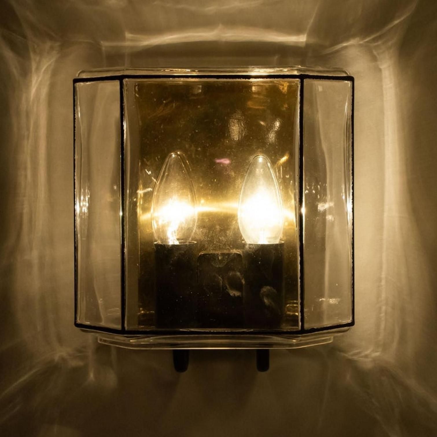 1 Of The 4 Of Iron And Bubble Glass Sconces Wall Lamps By Limburg, Germany, 1960 photo for sale