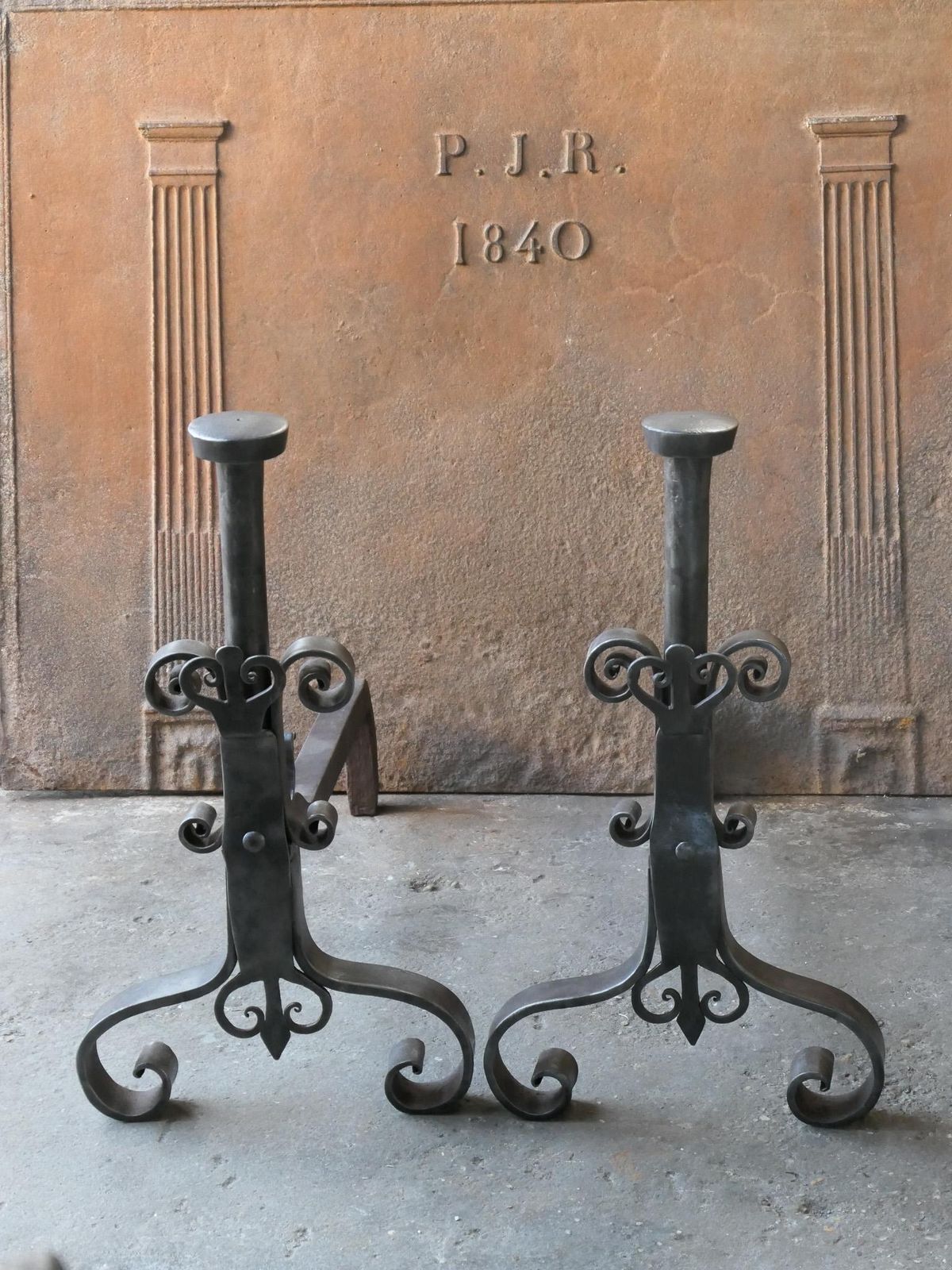 Large French 18th Century Andirons Or Landiers photo buy