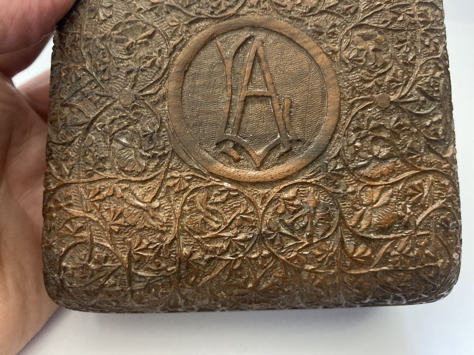 Antique, Victorian, Anglo Indian, Intricately Hand Carved Sandalwood Box photo for sale