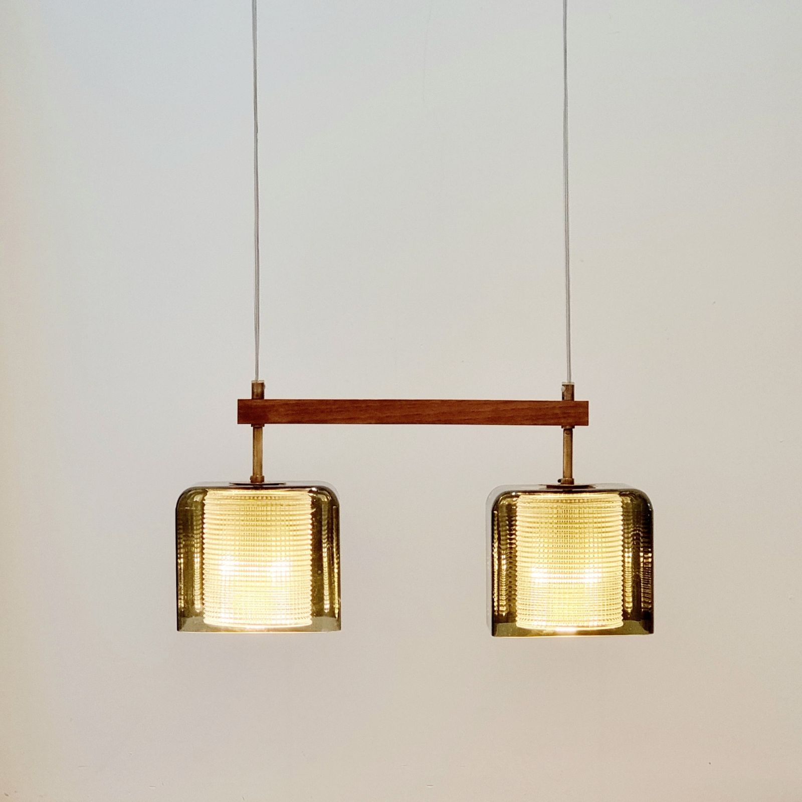 Mid Century Scandinavian Glass & Brass Ceiling Light By Carl Fagerlund For Orrefors, Sweden, 1960s photo 1200.0