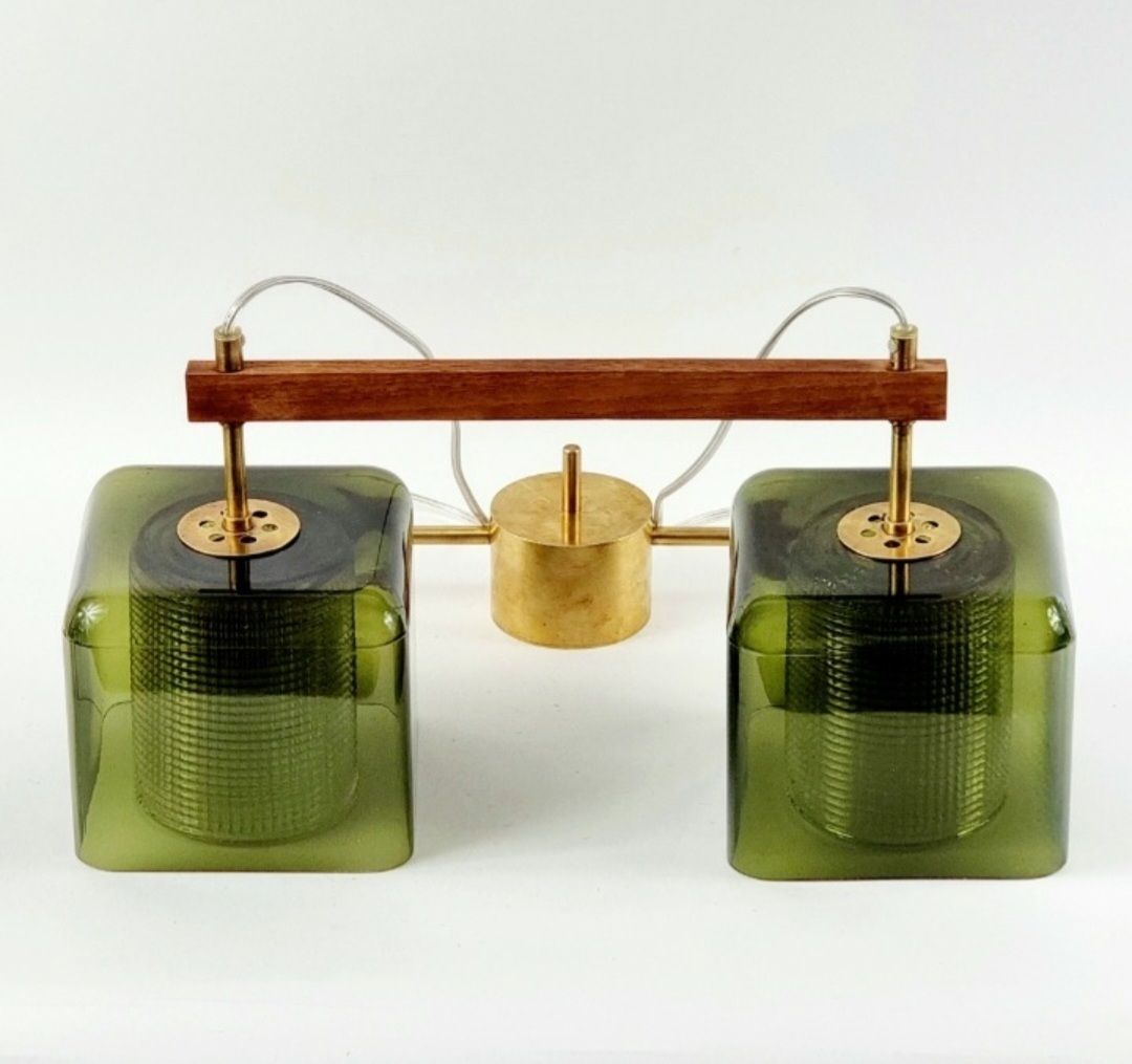 Mid Century Scandinavian Glass & Brass Ceiling Light By Carl Fagerlund For Orrefors, Sweden, 1960s photo buy