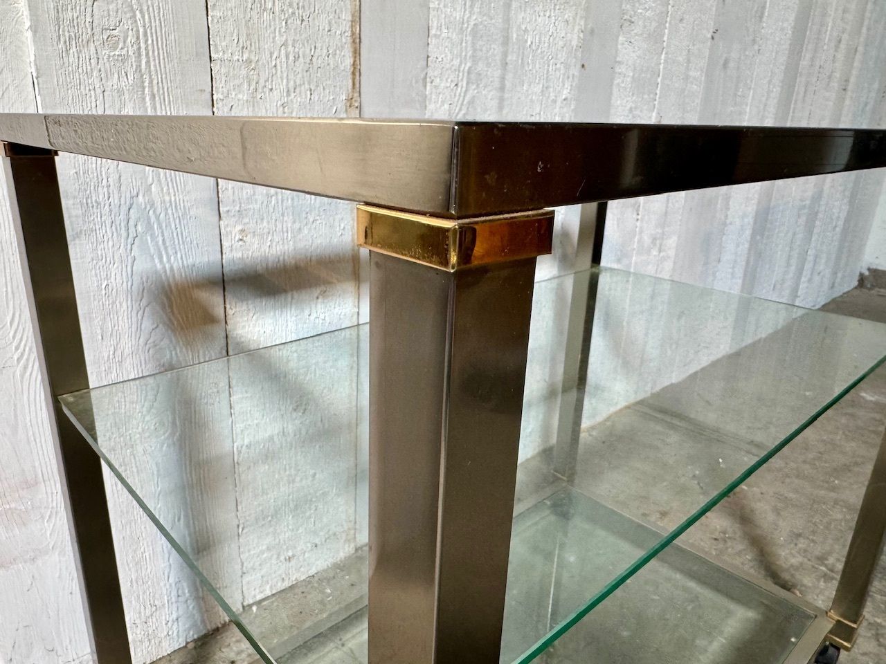 600.0 Quality French Mid Century Chrome Cocktail Trolley photo