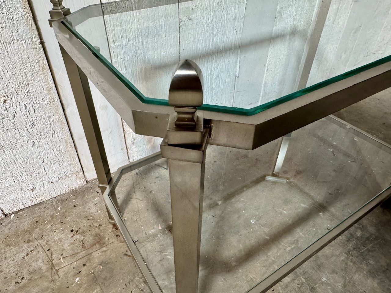 photo buy Quality French Mid Century Chrome Occasional Table
