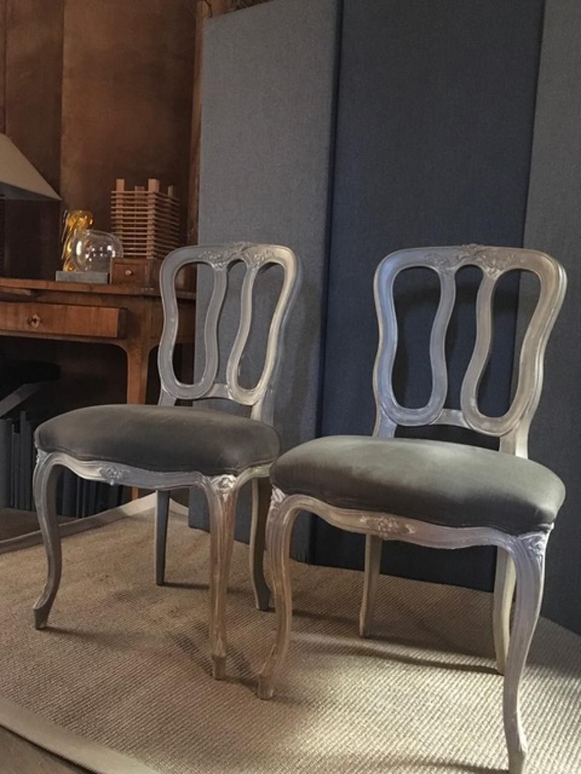 French Provincial Pair Of Wooden Chairs photo furniture