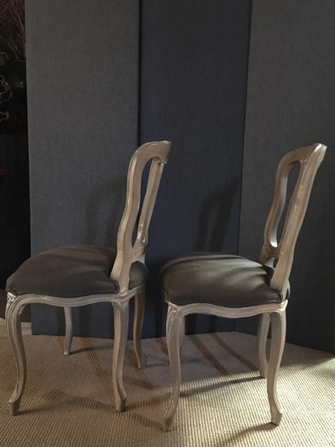 French Provincial Pair Of Wooden Chairs photo 1361.0