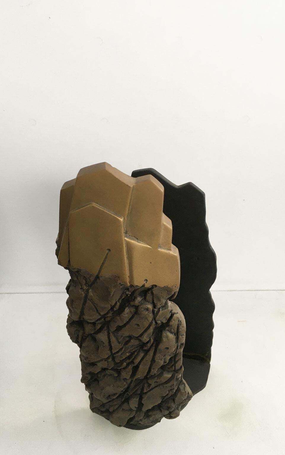 photo vinterior 1979 Italy Post Modern Graziano Pompili Abstract Bronze Sculpture