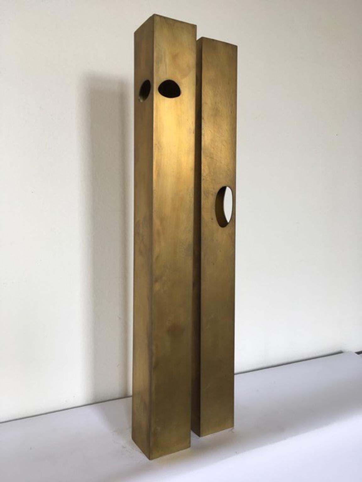 Italy 1998 The Skyscrapers Brass Abstract Sculpture photo for sale