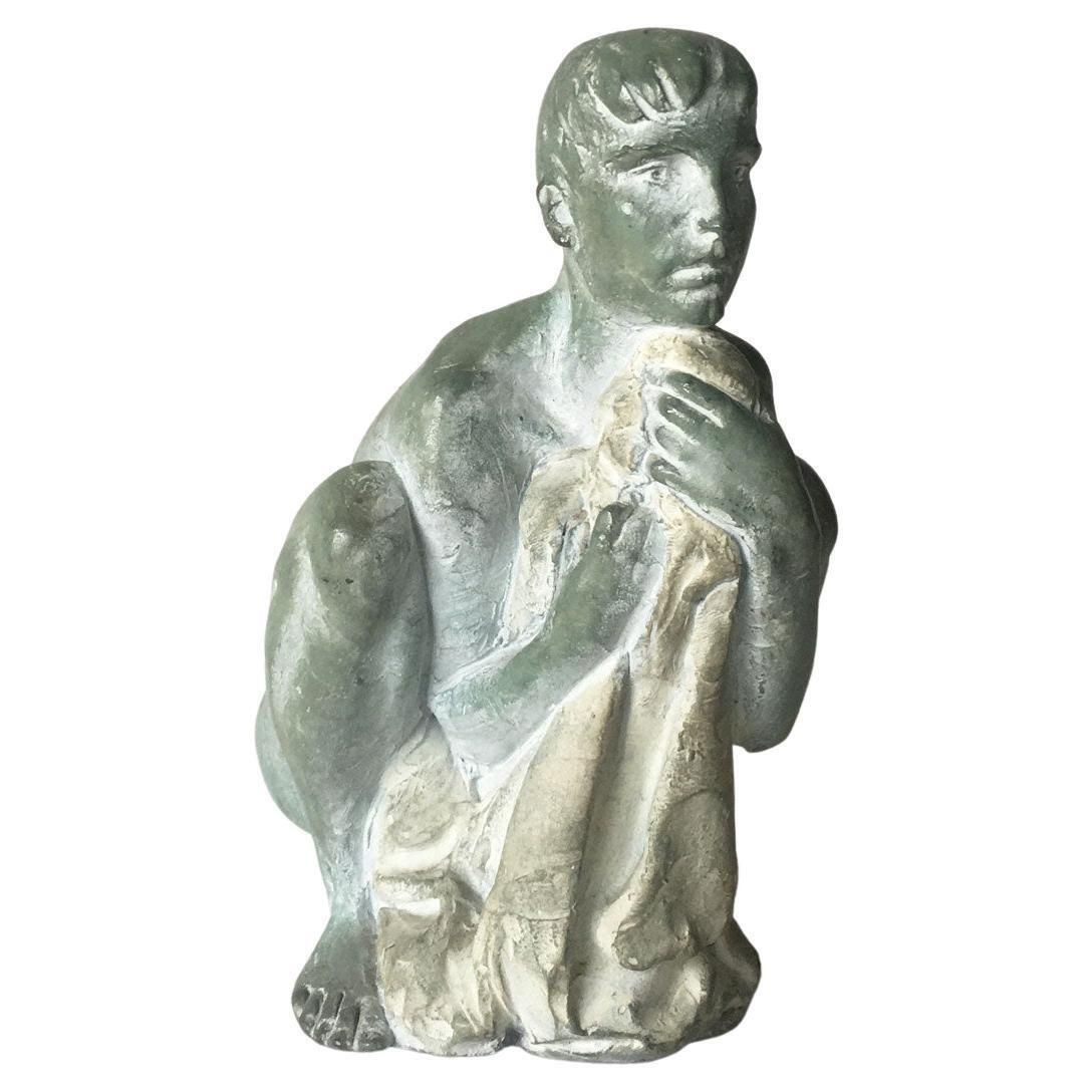 1995 Italy Bronze Sculpture By Giuseppe Bergomi Davanti Al Mare