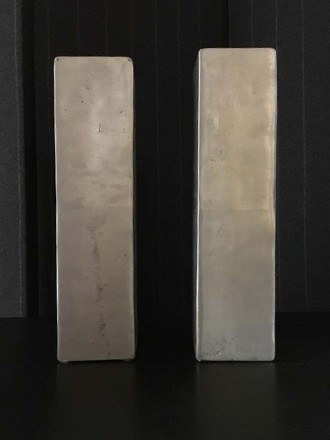 Africa Organic Modern Pair Of Cast Lost Wax Aluminum Vases photo furniture