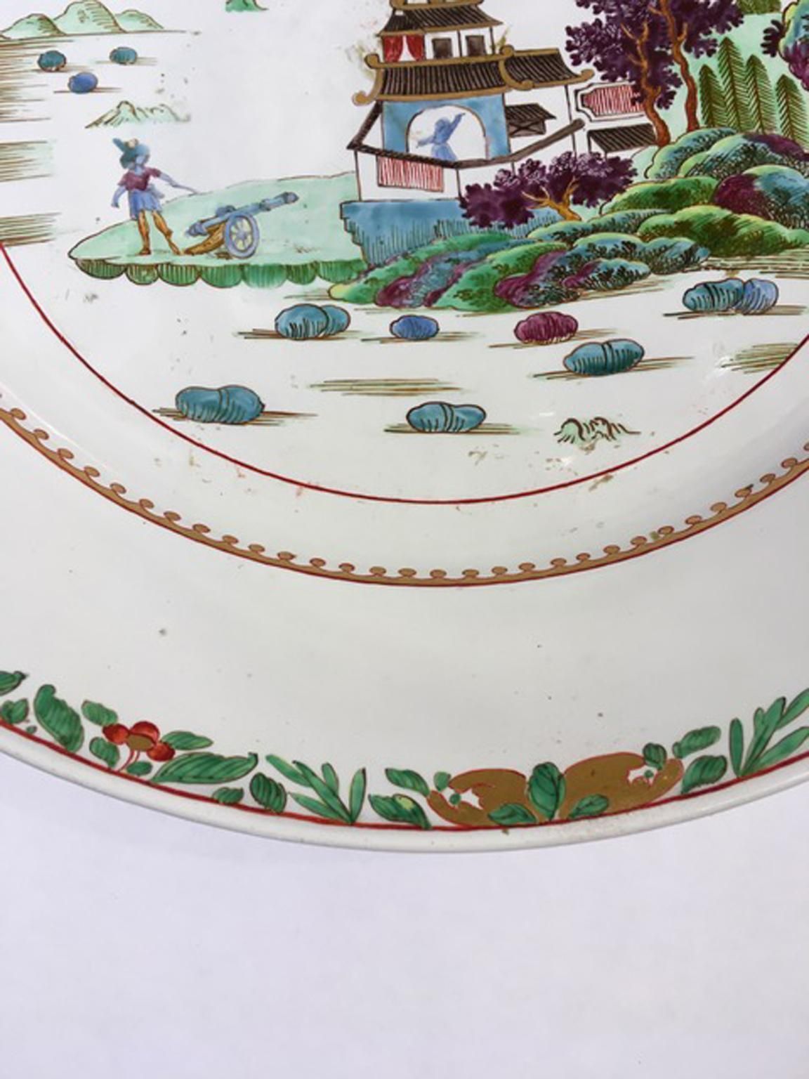 Italy Mid 18th Century Richard Ginori Porcelain Dish With Japan Landscape photo 1616.0