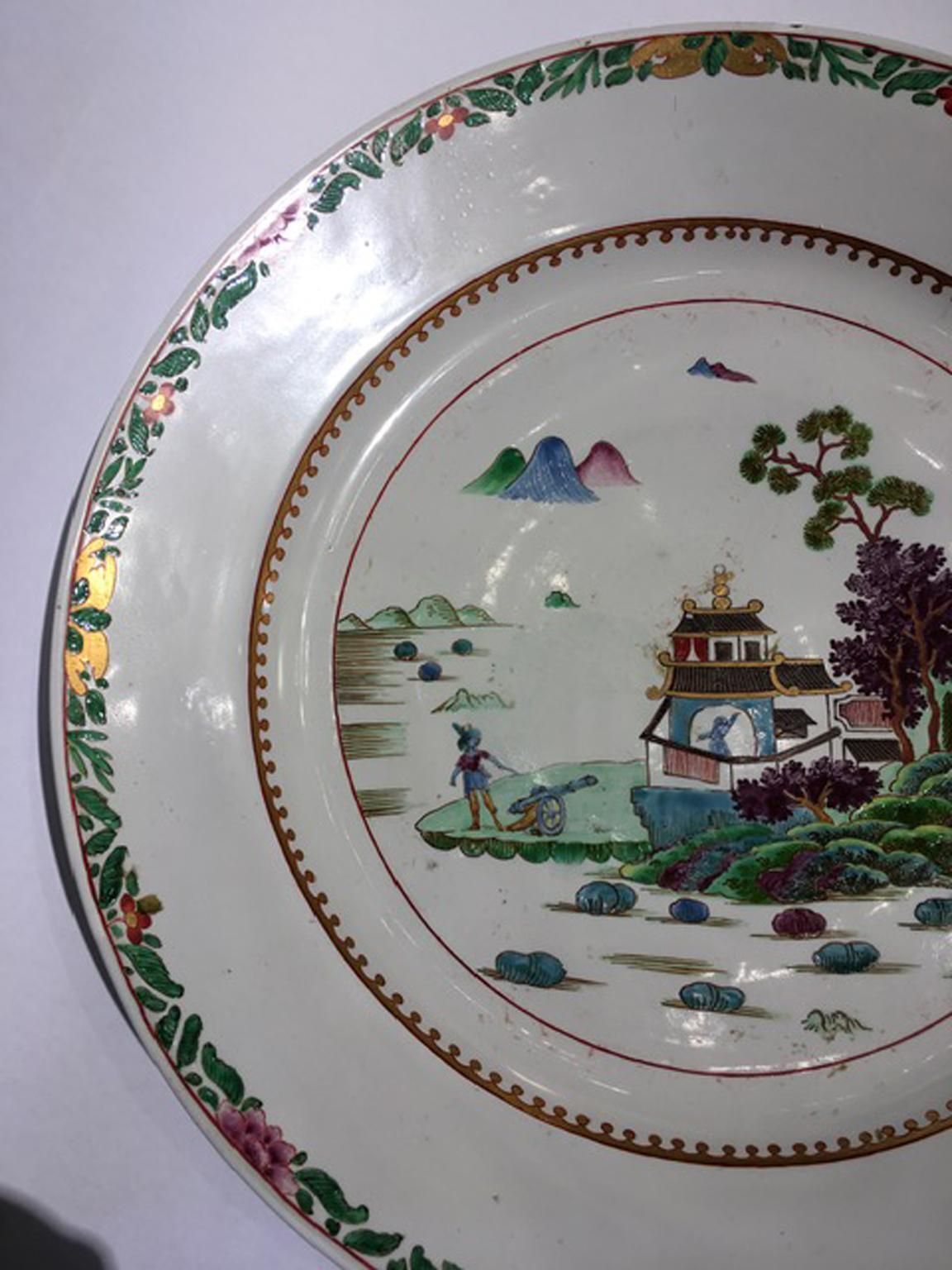 Home Decor Italy Mid 18th Century Richard Ginori Porcelain Dish With Japan Landscape photo