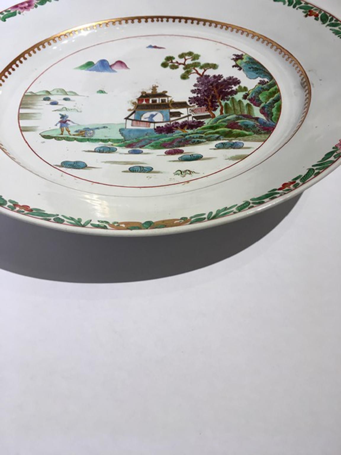 photo vinterior Italy Mid 18th Century Richard Ginori Porcelain Dish With Japan Landscape