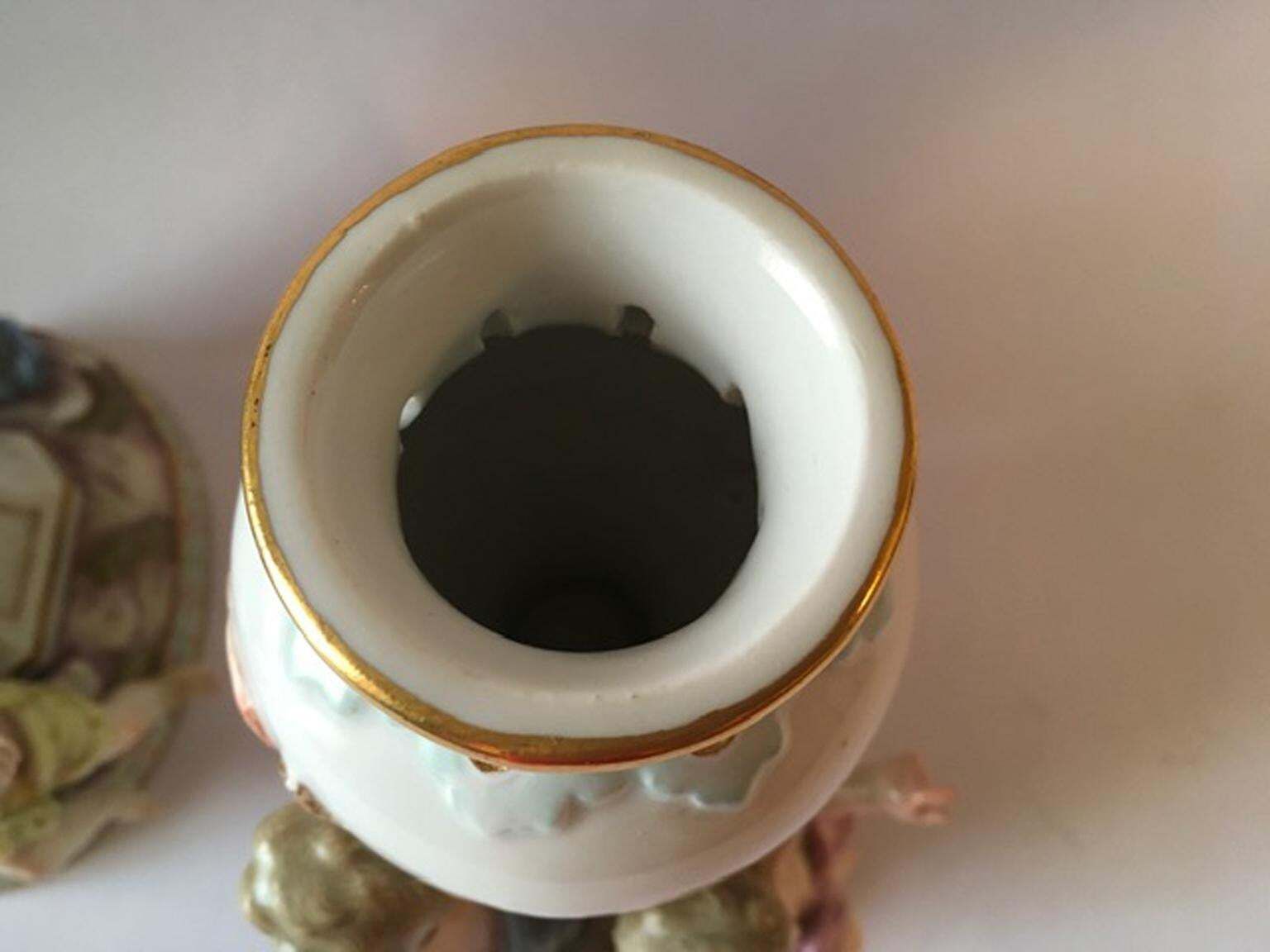 Home Decor Europe Mid 19th Century Meissen Pair Porcelain Vases photo
