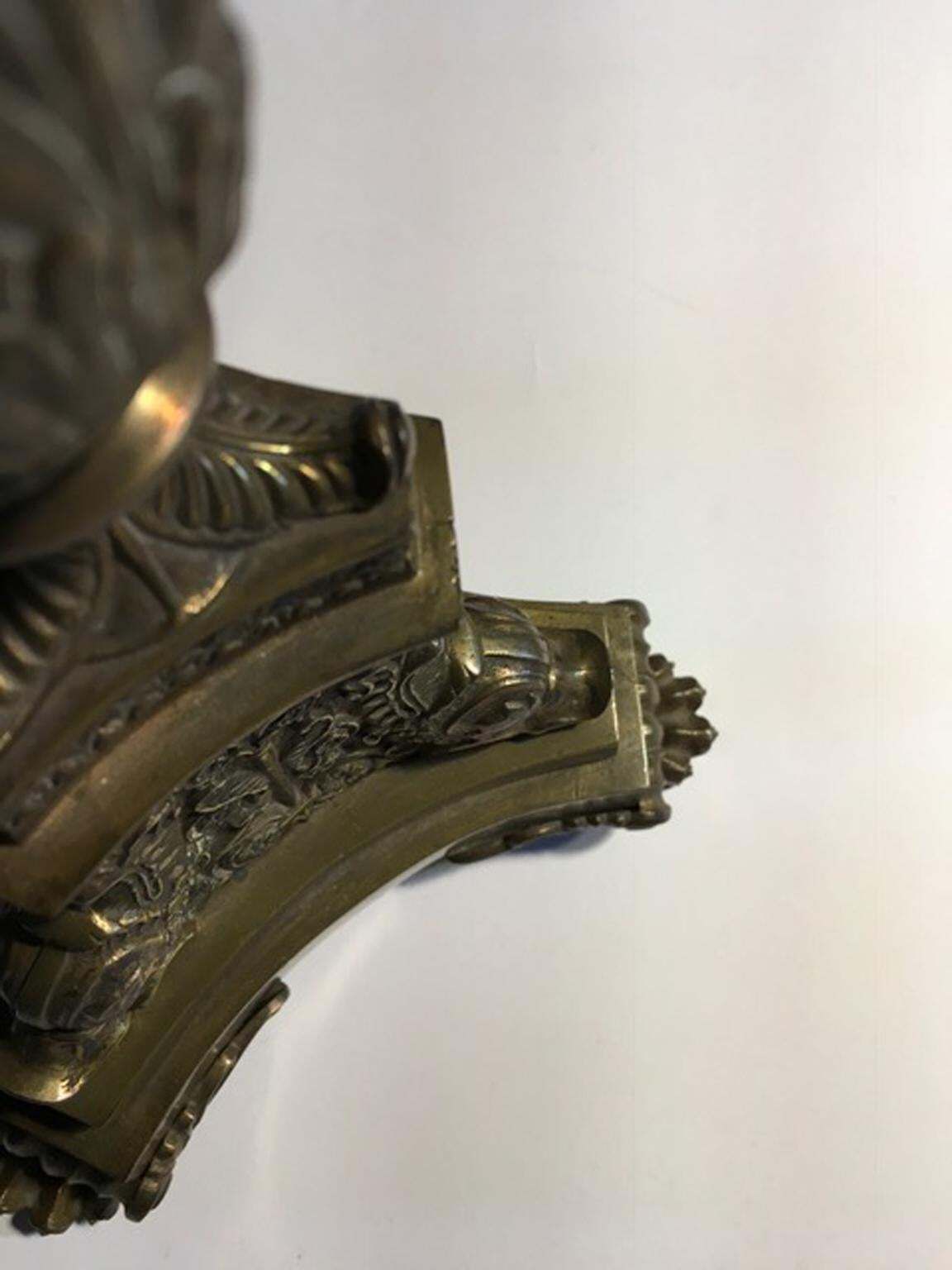 photo furniture Italy Late 18th Century Pair Empire Brass Candleholders