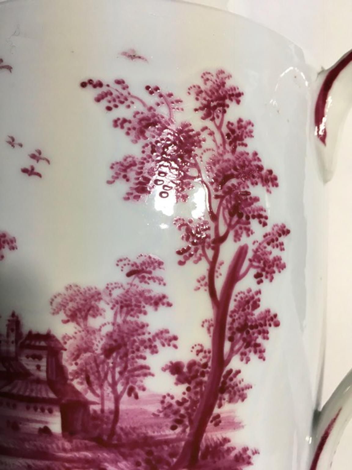 Richard Ginori Late 18th Century Porcelain Tea Pot With Hand Painted Landscapes photo for sale