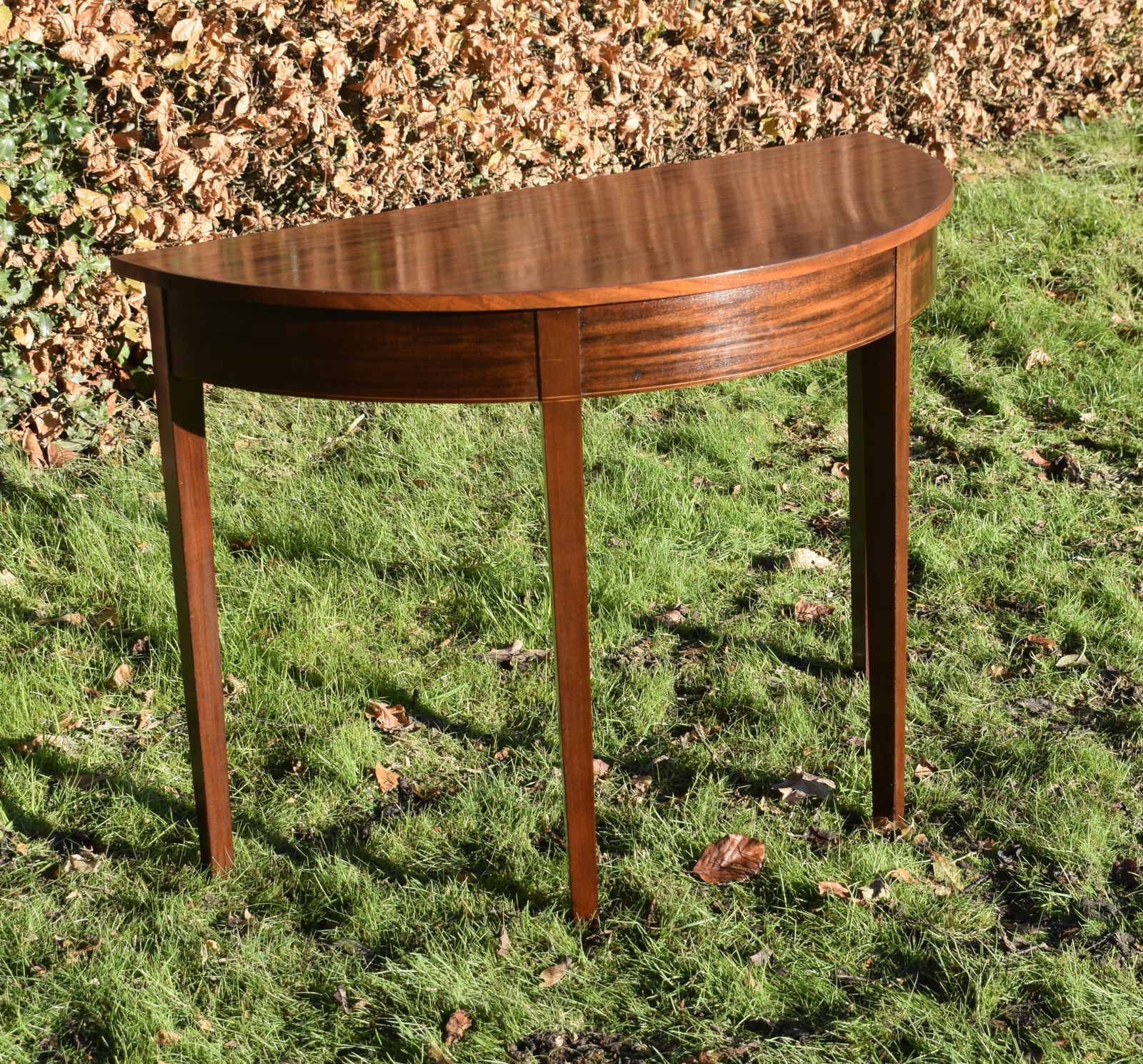 Georgian Mahogany Demi Lune Table photo for sale