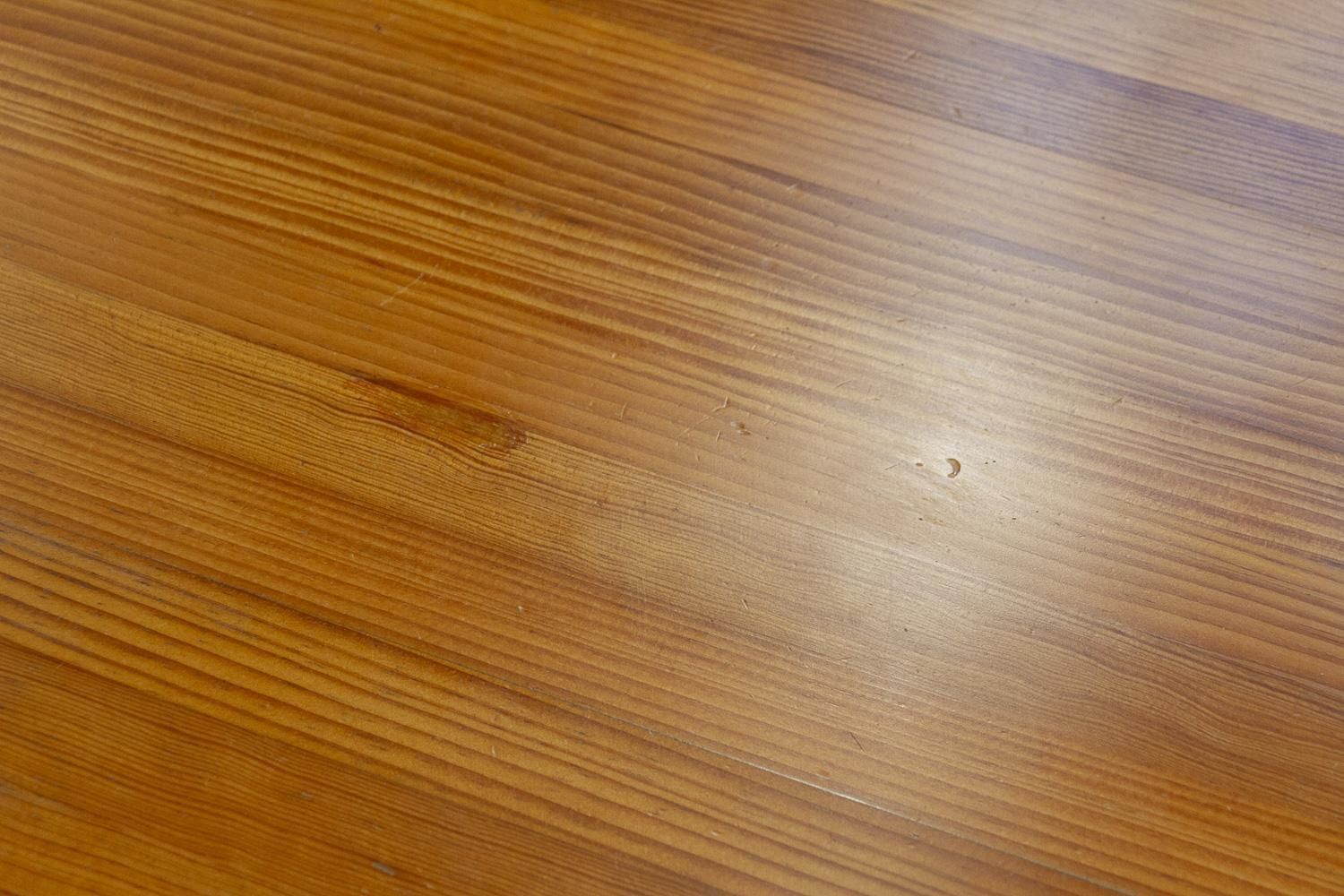 Danish Modern Rectangular Brutalist Coffee Table In Oregon Pine, 1970s. photo vintage