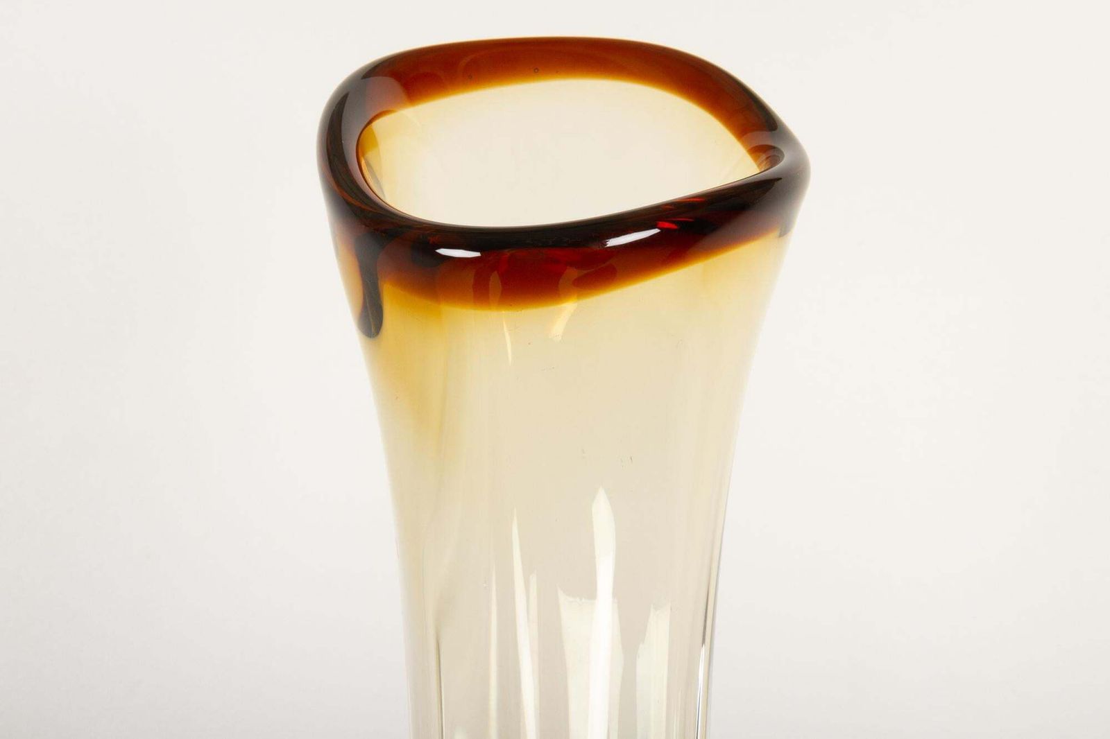 Tall Vintage Swedish Glass Vase, Mid 20th Century photo buy