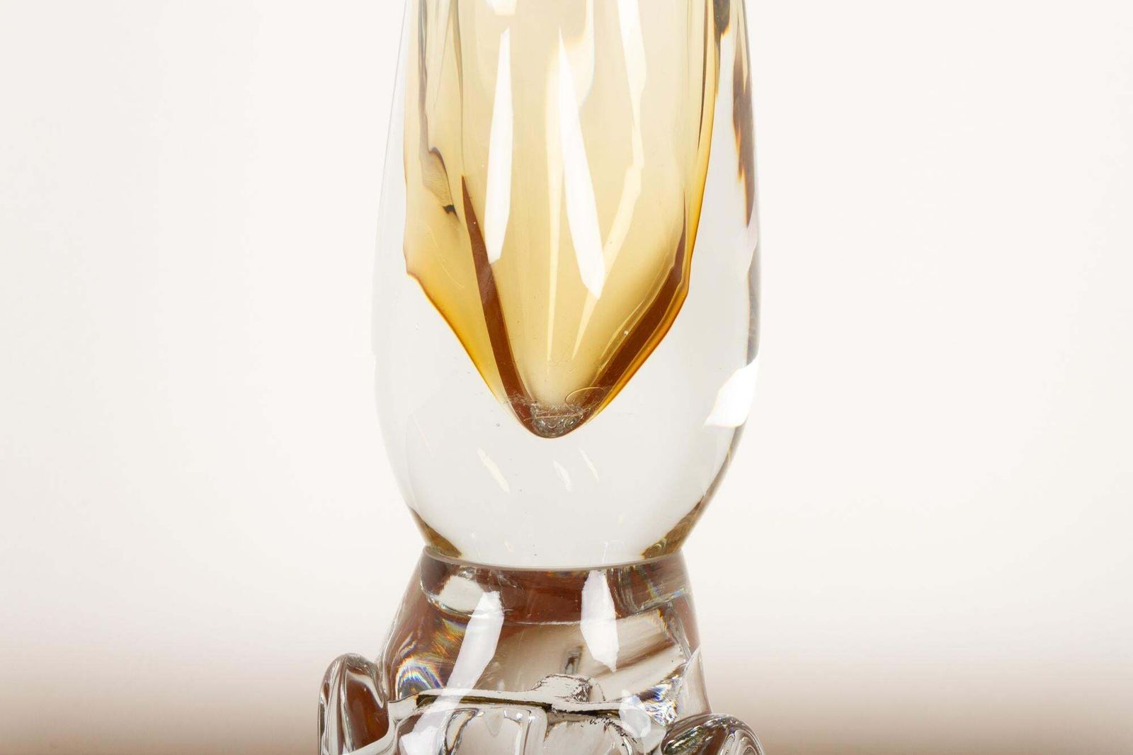 photo for sale Tall Vintage Swedish Glass Vase, Mid 20th Century