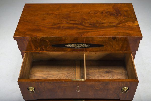 Early 19th Century Biedermeier Mahogany Commodes, 1830s photo buy
