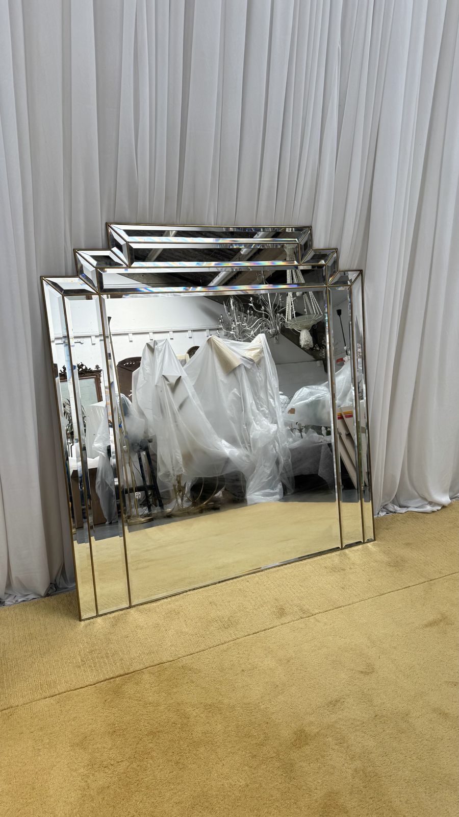 Pair Of Art Deco Style Mirrors, 1980’s,Italy photo furniture